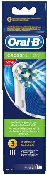 Насадка для зубної щітки Braun Oral-B Cross Action EB 50-3 3psc