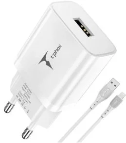 Фото: Зарядний пристрій T-PHOX TCC-124 White Lightning cable (TCC-124 (W)+Lightning) № 3 | KTC