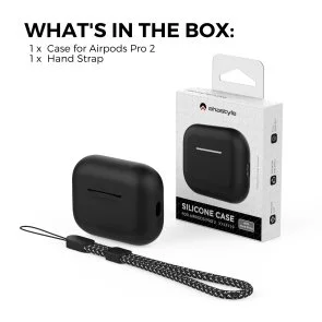 Фото: Чохол for AirPods Pro 2 - Silicon Case DELIDIGI Black № 4 | KTC