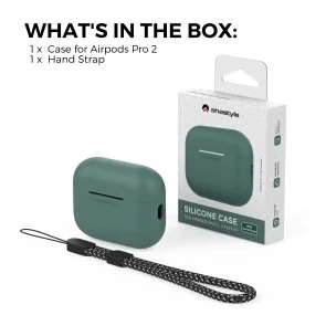 Фото: Чохол for AirPods Pro 2 - Silicon Case DELIDIGI Midnight Green № 4 | KTC