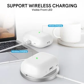 Фото: Чохол for AirPods Pro 2 - Silicon Case Two Parts White № 6 | KTC