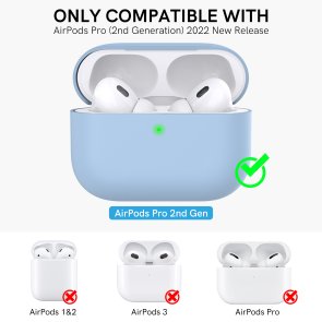 Чохол for AirPods Pro 2 - Silicon Case Two Parts Sky blue