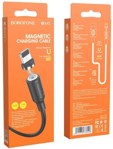 Кабель BOROFONE BX41 Amiable 2.4A AM / Lightning 1m Black (BX41LB)