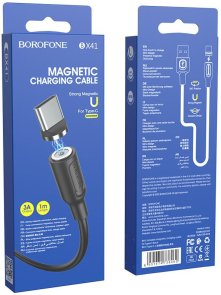 Кабель BOROFONE BX41 Amiable 2.4A AM / Type-C 1m Black (BX41CB)