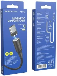 Фото: Кабель BOROFONE BX41 Amiable 2.4A AM / Type-C 1m Black (BX41CB) № 6 | KTC