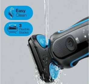 Фото: Електробритва Braun Series 5 51-B1000s Flex Wet/Dry Black/Blue (81770260) № 7 | KTC