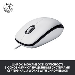 Миша Logitech M100 USB White