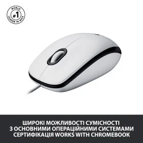 Фото: Миша Logitech M100 USB White (910-006764) № 6 | KTC