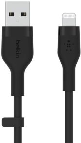 Кабель Belkin Silicone AM / Lightning MFI 3m Black (CAA008BT3MBK)