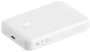 Батарея універсальна Baseus Magnetic Mini Wireless Fast Charge 10000mAh 20W White (PPCX030002)