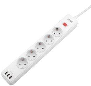 Мережевий фільтр 2E SP515M2USBWH 5/2m 3xUSB White (2E-SP515M2USBWH)