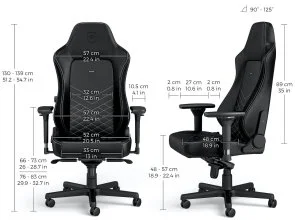 Фото: Крісло Noblechairs Hero Black/Platinum White (GAGC-117) № 11 | KTC