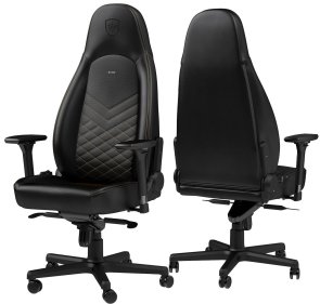 Крісло Noblechairs Icon Black/Gold (GAGC-102)