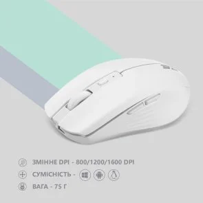 Фото: Миша 2E MF270 Silent Rechargeable WL White (2E-MF270WWH) № 7 | KTC