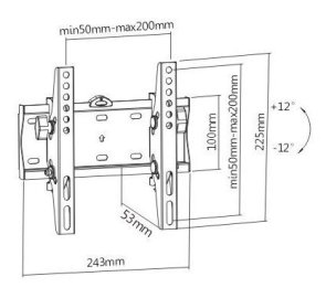 Кронштейн Gembird WM-42T-02 Black