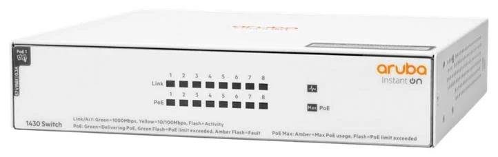 Фото: Комутатор HPE Aruba Instant On 1430 8G PoE (R8R46A) № 2 | KTC