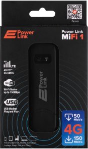 Мобільний роутер 2E PowerLink MiFi 1 Black (688130245326)