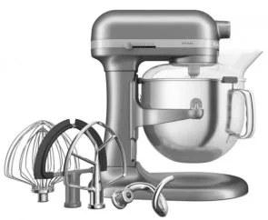 Фото: Планетарний міксер KitchenAid Mixer Bowl-Lift 6.6L - Artisan 5KSM70SHX Silver (5KSM70SHXECU) № 6 | KTC