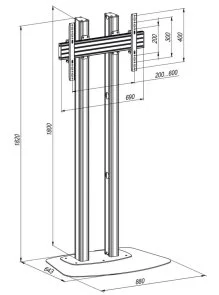 Фото: Кронштейн підлоговий KSL FSP642F Silver № 2 | KTC