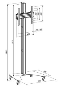 Кронштейн підлоговий KSL FSP441W Silver