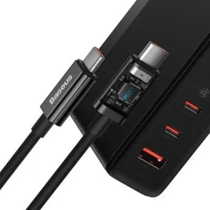 Фото: Зарядний пристрій Baseus GaN5 Pro Fast Charger 140W Black with Type-C/Type-C (CCGP100201) № 5 | KTC