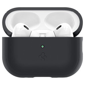 Чохол Spigen for Apple Airpods Pro 2 - Silicone Fit Black/Black Strap (ACS05479)