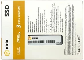 Фото: SSD-накопичувач Atria X500S PCIe 3.0 x4 NVMe 256GB (ATNVMX500S/256) № 4 | KTC