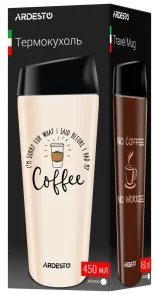 Фото: Термочашка Ardesto Coffee Time 450ml Brown (AR2645CB) № 4 | KTC
