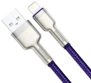 Фото: Кабель Baseus Cafule Metal 2.4A AM / Lightning 2m Purple (CALJK-B05) № 3 | KTC