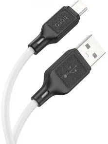 Фото: Кабель Hoco X90 Cool silicone 2.4A AM / Micro USB 1m White (6931474788436) № 2 | KTC