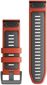 Ремінець Garmin for Epix PRO gen 2 - 26mm QuickFit Flame Red/Graphite Silicone (010-13281-04)