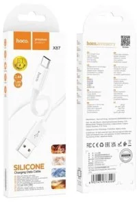 Фото: Кабель Hoco X87 Magic silicone 2.4A AM / MicroUSB 1m White (6931474783226) № 3 | KTC