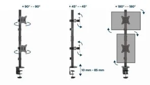 Фото: Кронштейн Gembird MA-D2-02 Black № 8 | KTC