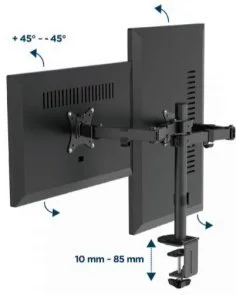 Фото: Кронштейн Gembird MA-D2-03 Black № 5 | KTC