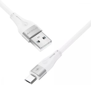 Кабель Proove Soft Silicone 2.4A AM / MicroUSB 1m White (CCSO20001302)