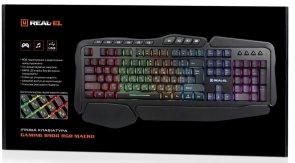 ] Клавіатура Real-EL Gaming 8900 RGB Macro Ukr Black (EL123100025)