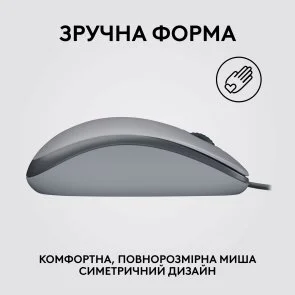 Фото: Миша Logitech M110 Silent Mid Gray Akoya Hangtab Box (910-006760) № 3 | KTC
