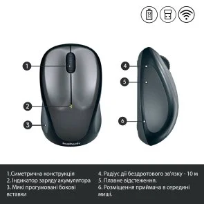 Фото: Миша Logitech M235 Gray (910-002201) № 5 | KTC