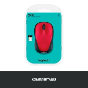 Фото: Миша Logitech M235 Red (910-002496) № 5 | KTC