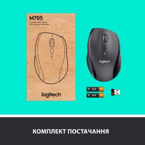 Миша Logitech M705 Wireless USB Black (910-001949)