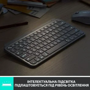 Фото: Клавіатура Logitech MX Keys Mini US/Ukr Graphite (920-010498) № 9 | KTC