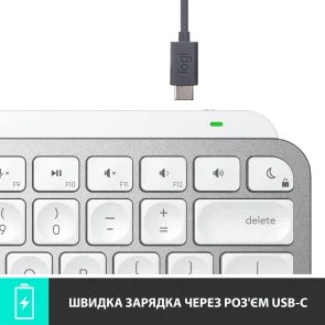 Фото: Клавіатура Logitech MX Keys Mini Minimalist US/Ukr Pale Grey (920-010499) № 6 | KTC