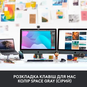 Клавіатура Logitech MX Keys Wireless for Mac Space Grey (920-009558)