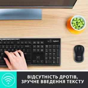 Фото: Комплект клавіатура+миша Logitech MK270 Us/Ukr Black (920-004508) № 11 | KTC