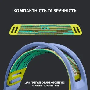 Фото: Гарнітура Logitech Lightspeed Wireless RGB Gaming Headset G733 Lilac (981-000890) № 8 | KTC
