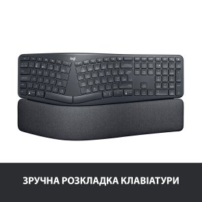 Клавіатура Logitech Ergo K860 Wireless Us/Ukr Graphite (920-010108)