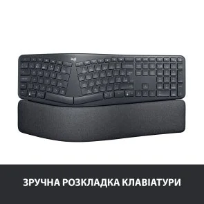 Фото: Клавіатура Logitech Ergo K860 Wireless Us/Ukr Graphite (920-010108) № 2 | KTC
