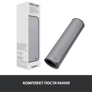 Килимок Logitech Desk Mat Studio Series 300x700x2mm Mid Grey (956-000052)