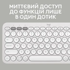Фото: Клавіатура Logitech Pebble Keys 2 K380s Tonal White (920-011852) № 8 | KTC