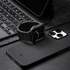 Чохол Pitaka for Apple Watch 9/8/7 45mm - Air Case Black/Grey (KW2002A)